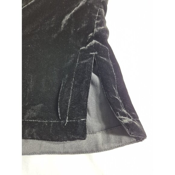 John Mark Women's Tunic Top Size L Boat Neck Velvet Black Embroidered Floral (53 - Picture 11 of 13